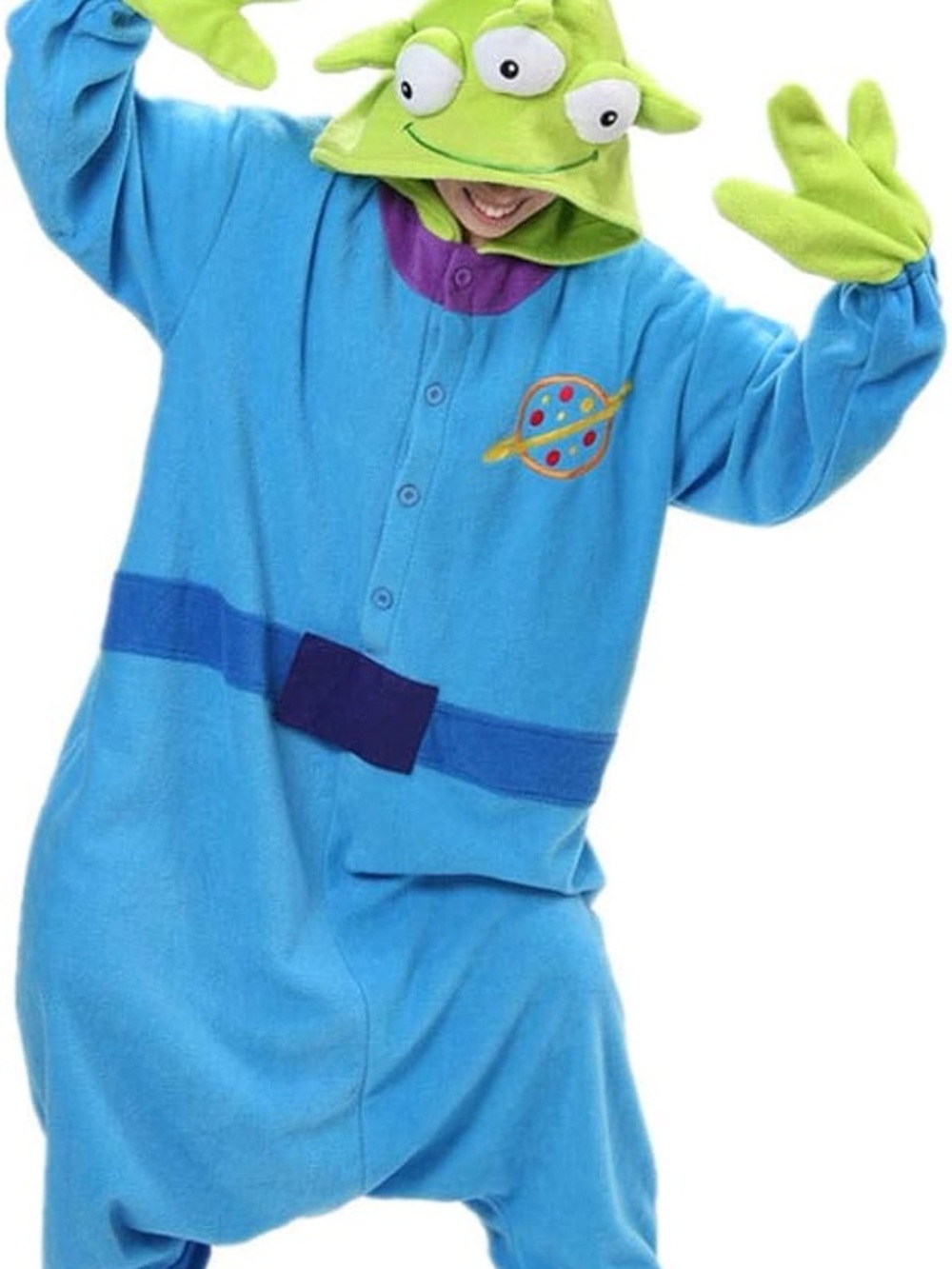 Toy Story Alien Onesie Hoodie for Men - Plush Cartoon Costume Halloween